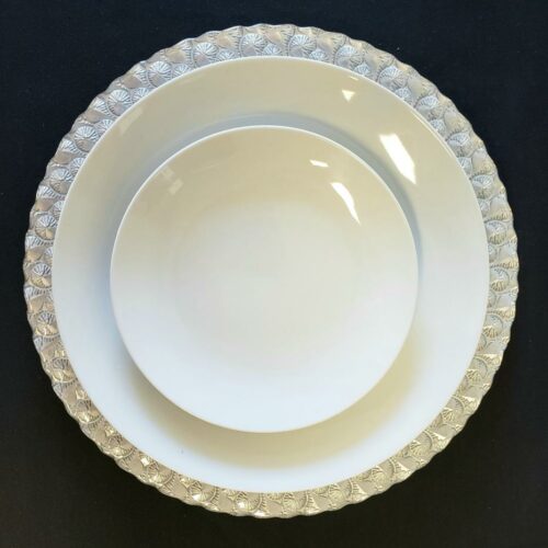 Coupe Rim White Plates