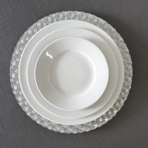 Classic White Rimmed Plates