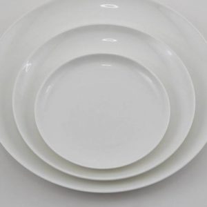Coupe Rim White Plates