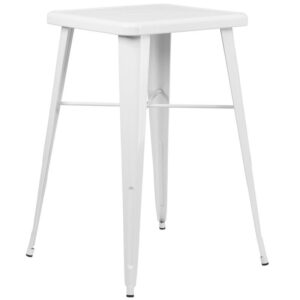 Metal Cocktail Table – White