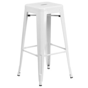 Metal Barstool – White