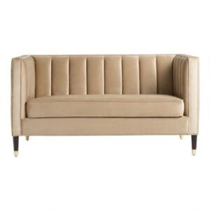 Ivory Tufted Loveseat