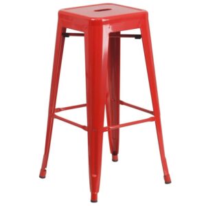 Metal Barstool – Red