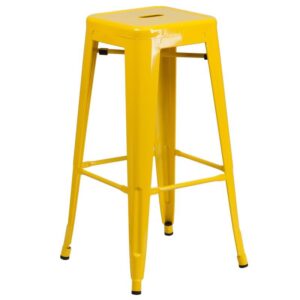 Metal Barstool – Yellow