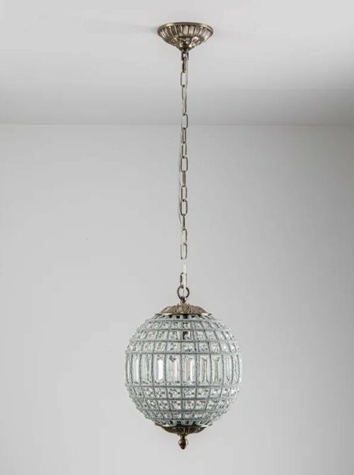 Vintage Crystal Chandelier - Small Round