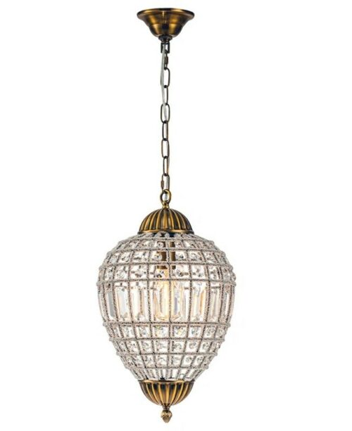 Vintage Crystal Chandelier - Small Oblong