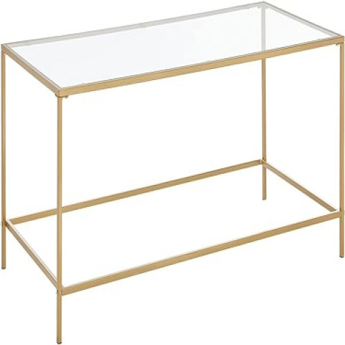 Brass & Glass Rectangular Coffee Table