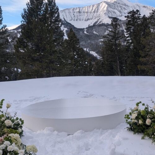 Round Platform- White