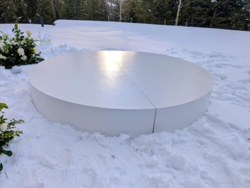 Platform Ronde Round Platform- White | GALLATIN EVENT RENTAL
