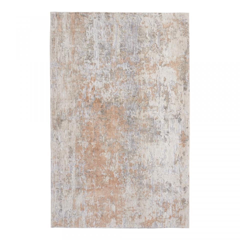 Silver & Peach 5x8 Rug